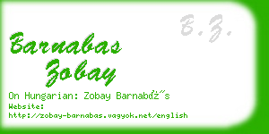 barnabas zobay business card